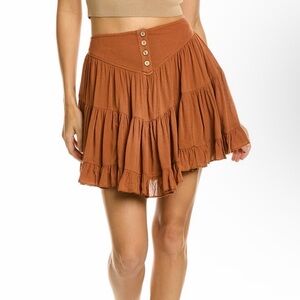 Free People Anza Ruffle Skirt Sz XL